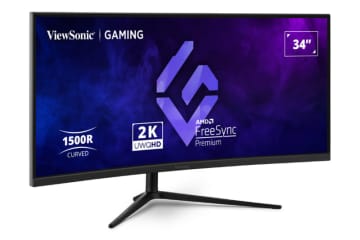 ViewSonic、180Hz対応でUWQHD解像度の34型曲面ウルトラワイドディスプレイ「VX3418C-2K」発売