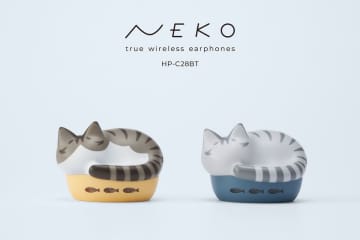 「ラディウスのNEKO」にキジシロ、サバトラが仲間入り！猫モチーフの完全ワイヤレスイヤホン「NEKO true wireless earphones HP-C28BT」の新色2種を2025年10月30日より販売開始
