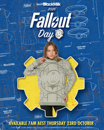 「Fallout Day」を記念したアパレルが海外向けに発売決定。ロード画面をデカデカとあしらったアイテムも