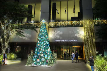 東京スクエアガーデン、冬季イルミネーション11月6日から。写真家・国分真央とのコラボクリスマスツリーも展示