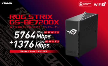 ASUSがROGブランドのWi-Fiルーター「ROG Strix GS-BE7200X」を発表、ゲームもスマートホームにも対応できるハイグレードモデル