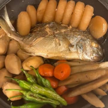 土鍋で炊いてみた＜鯛と根菜の丸ごと炊き合わせ＞