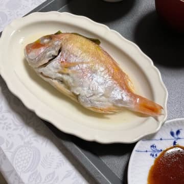 ご近所で天然魚クエスト　地元のお魚で〜レンコダイの蒸し物〜