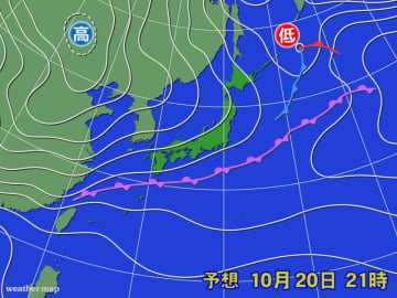 北日本を中心に寒気が南下