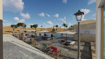 モロッコ・アガファイ砂漠に、新感覚デザートリゾート　Agafay Palm Marrakech(アガファイパーム・マラケシュ)誕生　砂漠の中に広がる“ヤシのオアシス”で、光と静寂に包まれる滞在を。