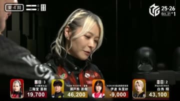 こんな牌は“めっ！”かわいすぎる43歳・二階堂亜樹、お茶目な捨て牌仕草に「可愛いから許す」「感情出してておもろい」／麻雀・Mリーグ