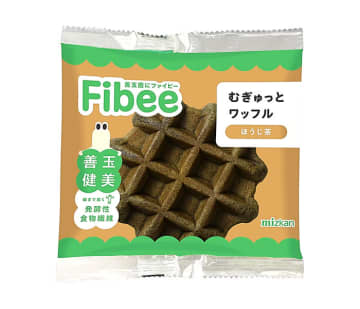ワッフルで食物繊維を手軽に Fibeeから「ほうじ茶」 Mizkan