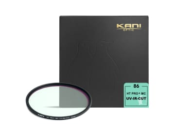 KANIの赤外線・紫外線カットフィルターに86mm径が追加　75mm幅アダプターリング用のレンズ保護キャップも