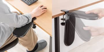 【デスクワーク革命】工具不要で秒速設置！サンワダイレクトから「180°スイング＆折りたたみ」可能な超便利アームレスト登場！肩・腕の疲れを劇的軽減！