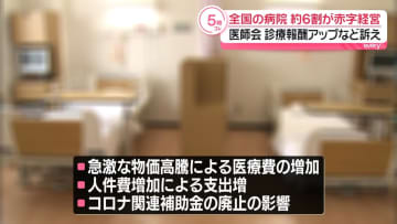 全国の病院の約6割赤字　昨年度