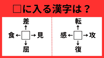 【漢字パズル】あなたは解ける？□差、□見、□屈、□食　□に入る漢字は…？