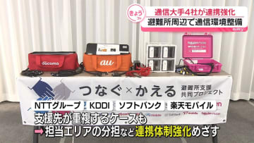 大規模災害時の通信環境整備で連携強化　通信大手4社
