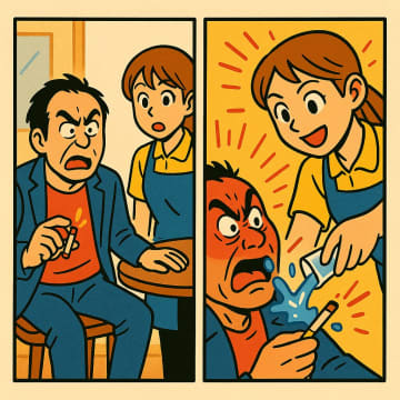 「てめぇ、何しやがる！」注意を無視する迷惑客。私が笑顔で実行した最終手段とは？【短編小説】