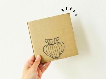 段ボールの端切れを持ってお散歩したら…とんでもなくかわいいモノができあがりました♡