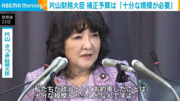 片山財務大臣 補正予算は「十分な規模が必要」