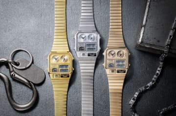 シチズン、レトロな「アナデジテンプ」にフルメタル仕様