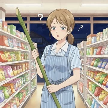 「戦時中か？」深夜コンビニでワンオペ勤務、防犯のために渡されたのは“竹やり”　店長にドン引きした元店員女性