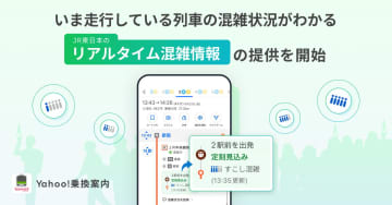 Yahoo!乗換案内、JR東のリアルタイム混雑情報を表示