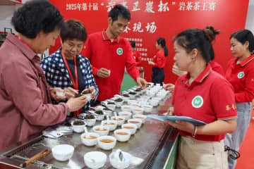 「茶王」を決定、中国福建省で武夷岩茶の品評会