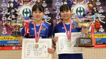 愛知工業大・藤田知子/伊藤詩菜が初優勝　女子ダブルスランキングペア一覧＜卓球・全日学2025＞