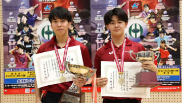 早稲田大・濵田一輝/徳田幹太が2年ぶり2度目の優勝　男子ダブルスランキングペア一覧＜卓球・全日学2025＞