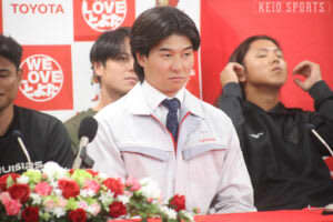 p【野球】「長く活躍できる選手に」慶大野球部OB・増居翔太投手がヤクルト４位指名！／プロ野球ドラフト会議２０２５ supported by リポビタンD/p