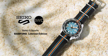 【SEIKO 5スポーツ】ロンドンの高級カスタムウオッチブランドBAMFORD WATCH DEPARTMENTとのコラボ数量限定モデルが登場