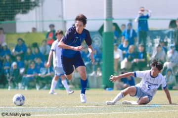 2ゴールでチームの勝利に貢献した横浜創英FW島崎廉　目標は「先輩たちと約束した全国制覇」