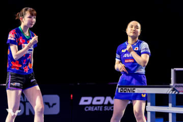 黄金世代ペア復活！みまひな「予選から戦えて良かった」第1シード張本・橋本組との日本勢対決を制してベスト8進出【卓球 WTTロンドン】