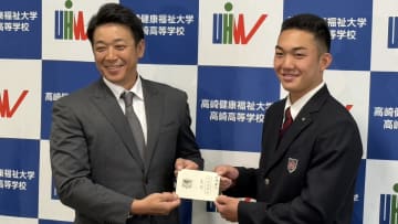【ロッテ】1巡目指名・石垣元気に指名挨拶　背番号は佐々木朗希も着用の17番を希望　サブロー監督が驚いた印象は？