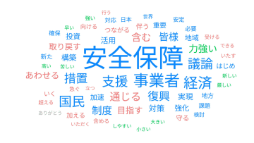 安全保障や経済に重点　所信表明演説をAI分析