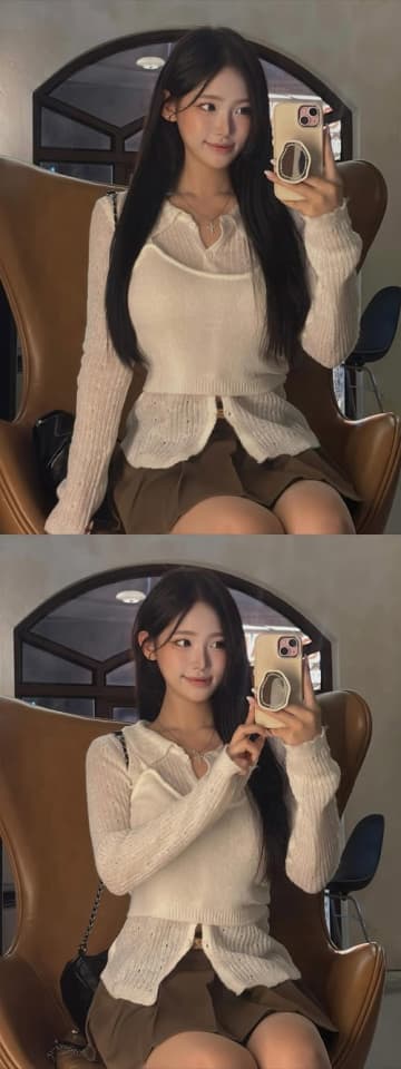 清純ミニスカコーデでも隠せない美スタイル！韓国プロ野球19歳チアのオフSHOTに絶賛「秋の妖精だ！」【PHOTO】