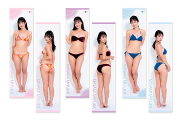 南みゆか、等身大タペストリーは水着違いで3タイプ　美麗ボディを両面プリント【商品画像あり】