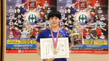 愛知工業大・面田采巳が初優勝　女子シングルスランキング一覧＜卓球・全日学2025＞