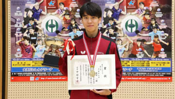 早稲田大・濵田一輝が男子単制覇で男子複との2冠を達成　男子シングルスランキング一覧＜卓球・全日学2025＞