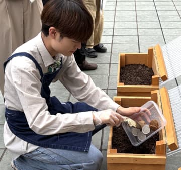 ネスレ日本、カフェで「資源循環を見てもらう」　抽出後のコーヒー粉などよる土づくりを可視化　神戸市・兵庫県立大と連携