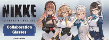 勝利の女神：NIKKE　コラボレーション眼鏡ラピモデル、アニスモデル、ネオンモデル、マリアンモデル2025年10月25日(土)より予約開始！　実店舗ではlack先生描き起こしイラストの等身大パネルも展示！