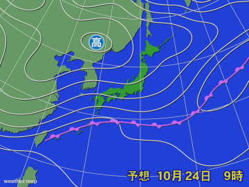 那覇は真夏日　札幌は立冬の頃の寒さ