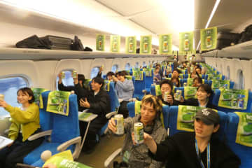 サントリーが「JR缶 旅する茉莉花エクスプレス」を運行