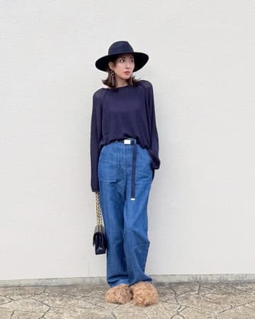 【40代】画像でわかる！秋のデニムパンツコーデ｜おしゃれな大人女性の画像まとめ