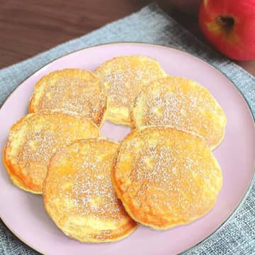 【りんごは全部これにして】「極ふわ」「100枚食べても止まらん」神パンケーキレシピ