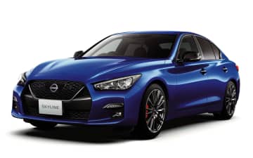 日産、「スカイライン」を一部仕様向上 幅広タイヤ採用などスポーツ性能を高めた400台特別限定車「400R Limited」設定