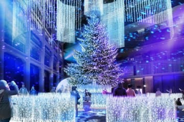 丸の内KITTEの25年クリスマスイルミネーション、100mに広がる“白銀の大草原”＆光のかまくら