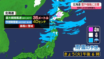 【あすの天気】北海道では雪の降る所も　朝は西・東日本各地で今季一番の冷え込みに