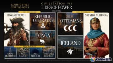 「シドマイヤーズ シヴィライゼーションVII」アップデート1.3.0が近日配信！海をテーマにしたコンテンツコレクション「力の潮流」が登場