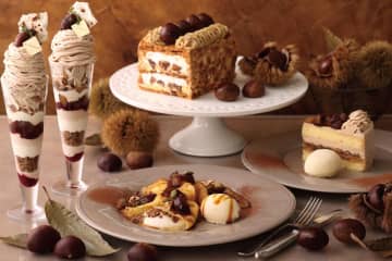 キハチ カフェ”栗尽くし”スイーツ、ごろっと栗入りマロンパイやアフタヌーンティーも