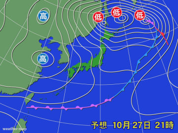 西高東低の気圧配置に　北海道は暴風に警戒