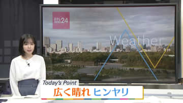 【天気】広く晴れ　ヒンヤリ乾燥した空気に