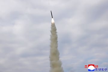北朝鮮が巡航ミサイル試射　艦上型、金正恩氏視察せず