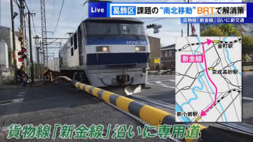 葛飾区課題の“南北移動”…BRTで解消策　貨物線「新金線」沿いに新交通